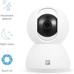 Garza Smart - Cámara IP Wifi 360º de Vigilancia Interior Inteligente