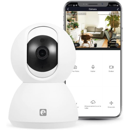 Garza Smart - Cámara IP Wifi 360º de Vigilancia Interior Inteligente